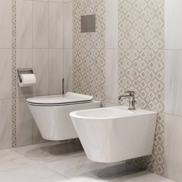Kerama Marazzi Plaza Modern Биде подвесное, с 1 отв., цвет: белое глянцевое-2