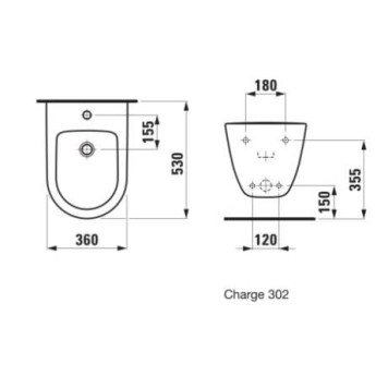 Laufen Pro Биде подвесное 53x36x34.5см, с 1 отв. под смеситель, цвет: белый-2