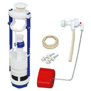 Арматура д/бачка набор б/под бел кноп 1реж универ РБМ АС7.1