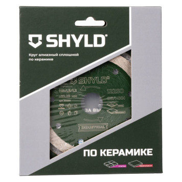 Круг алмазный SHYLD сплошной по керамограниту и плитке 115х22,23 мм(30220)