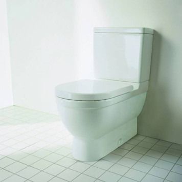 Duravit Starck 3 Унитаз моноблок приставной 65.5х36см в комплекте с креплением, универсальный, цвет: белый. 0128090000, 0920100005-1