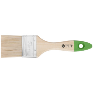 Кисть флейцевая Микс, смешанная натуральная и искусственная щетина, деревянная ручка 2 (50 мм)