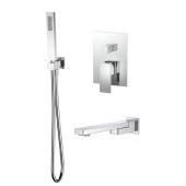AQM8411CR Savona Набор для комплектации ванны с изливом и ручным душем, цвет хром AQM8411CR