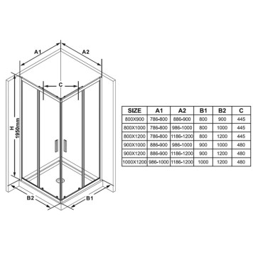 Ravak Blix Slim Душевая дверь 80см., транспарент, цвет: блестящий. X1XM40C00Z1-3