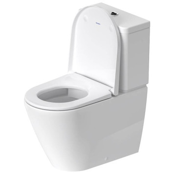 Duravit D-Neo Моноблок 37x65 см, безободковый, слив универсальный, WonderGliss, цвет: белый. 09441000051, 20020900001-1