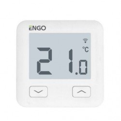 Терморегулятор, ENGO,проводной, программируемый, встраиваемый, с возможностью подключения выносного датчика, с возможностью подключения к WI-FI, белый