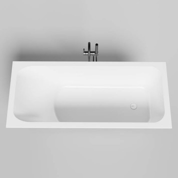 Salini Orlanda KIT Встраиваемая ванна 170х75х60cм., UpDown, сифон, щелевой слив-перелив, мат-л: S-Sense, цвет: белый матовый. 102117M-3