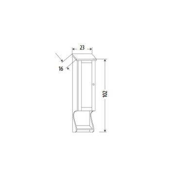 Eban Style Шкафчик подвесной 102х23х16см, с открытой полочкой, SX, цвет: белый-2