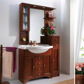 EBAN Eleonora Modular  Комплект мебели напольный 107 см (пенал справа), цвет: noce. FAC07PO,  FBSEL086-N noce*6,  FCPLS107SNnoce*1,  FPLFL082-B*1,  FKMGD---DN noce new*3 %%