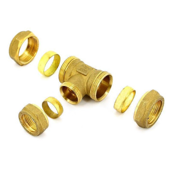 Тройник обжим TIEMME 22х15х22-4