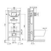 Модуль OLI 120 ECO 879235/879593 Sanitarblock пневматика для подвесного унитаза с креплением