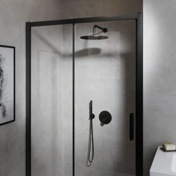 Ideal Standard Ceratherm T100 Душевой комплект: встраиваемый термостатический смеситель, верхний душ Oslash;30см., держатель, лейка для душа и шланг 175см., цвет: черный матовый. A7573XG-1