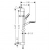 Hansgrohe Crometta Vario Unica Душевой набор: штанга 650mm, ручной душ, 1jet (Rain), шланг, цвет: белый/хром