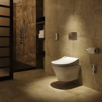 TOTO MH Унитаз подвесной 39.4x53x33.9см, безободковый, Tornado Flush, CeFiONtect, цвет: белый-5