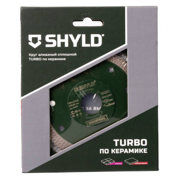 Круг алмазный SHYLD сплошной TURBO по керамограниту и плитке 115х22,23 мм(30270)