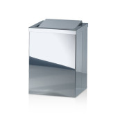 Decor Walther DW 113 Корзина для бумаги 20x20x30см, с крышкой, напольная, цвет: сталь полированная. 0610170