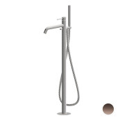 Newform X-STEEL 316 Смеситель для ванны напольный, излив 243 мм, в компл: руч. душ, шланг, без встр. части, цвет: PVD Brushed copper bronz. 69684EX.59.067