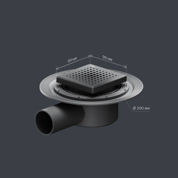 W01BD-P11-010-01BM Трап для душа точечный, универсальный затвор Cut Gradient, 10 см-8