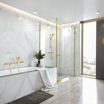 Hansgrohe Ecostat Comfort Смеситель для ванны, термостатический, цвет: шлифованная бронза. 13114140-1