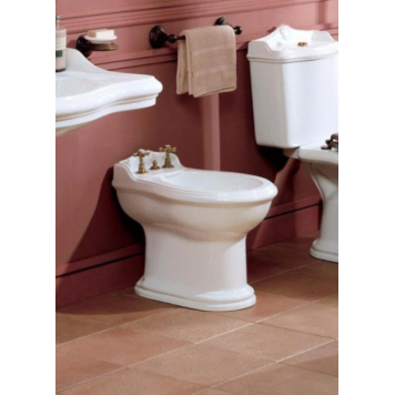 Azzurra Jubilaeum Биде напольное 59x40xH42 см, с 1 отв. под смеситель, с креплением KIT 2000 C/C, цвет: Bianco lucido-1