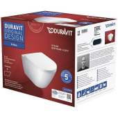 Duravit D-Neo Унитаз подвесной 37x54 см, безободковый, в комплекте с сиденьем 0021690000, цвет: белый. 45770900A1 (2577090000+0021690000)