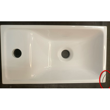 SaleAQT1.04.04D Unam 220 Раковина 220х400х100 мм, с отв. под смеситель SaleT1.04.04D_1118