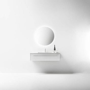 Falper 7.0 Тумба подвесная 100х45х30см, с раковиной Ceramilux, c 1 отв., цвет: белый. V3B