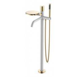 Boheme Stick Смеситель для ванны с душем напольный, цвет: белый/золото 129-WG