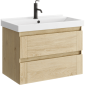 AQ AST0108DD Astrid Тумба подвесная с двумя ящиками, дуб давос, 760х450х540 мм AST0108DD