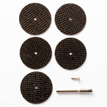 Набор кругов отрезных армированных REDVERG  (5шт+держатель) (830491)-2