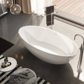 Gruppo Treesse Carezza Ванна отдельностоящая овальная 180х85х52 см из искусственного камня, цвет: белый. V308BL