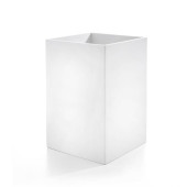 3SC Mood White Ведро, без крышки, 20х30х20 см, композит Solid Surface, цвет: белый матовый. MW65A