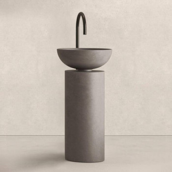 Noorth milldue edition SABA 45 Раковина напольная Oslash;45x90см, слив в пол, без отв., цвет: Antracite