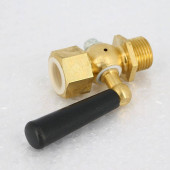Кран Росма НВ 1/2  для манометра, ручка черная