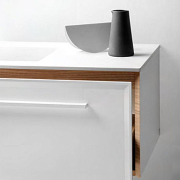 Falper 7.0 Тумба подвесная 100х45х30см, с раковиной Ceramilux, c 1 отв., цвет: белый. V3B-2