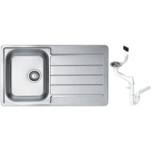 Alv 1144640 Line Max 20 Мойка I обор, 1 чаша, 0,7 мм, SAT, 3½860x500х190 мм+сифон 1130551, шк 500 1144640