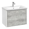 Roca Ronda Тумба подвесная 70x41x48см, с 2 ящиками, цвет: бетон/белый матовый. Z.RU93.0.300.3
