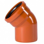 Отвод, Ostendorf, KGB, 45°, 160, 160, PVC (поливинилхлорид)