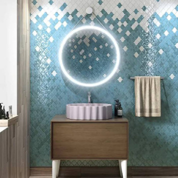 Kerama Marazzi Cono 70 Зеркало 70см., подвесное, цвет: белый матовый-2