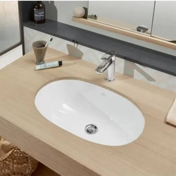 VilleroyBoch O.novo Раковина для установки под столешницу 53х32х20.5, с переливом, цвет: альпийский белый. 41625001-1