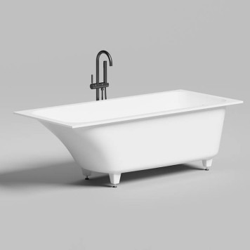 Salini Orlanda KIT Встраиваемая ванна 170х75х60cм., UpDown, сифон, щелевой слив-перелив, мат-л: S-Sense, цвет: белый матовый. 102117M-1