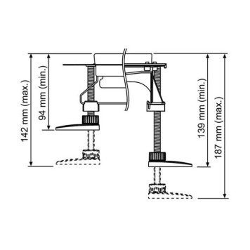 TECE drainline, Комплект опор для трапа: 137-184 мм (4шт)-2