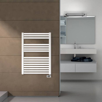 Irsap Ares Полотенцесушитель электрический 58x81.8x3см (15 трубок-2 промежутка), мощность: 400 ватт, с регулятором, провод: 120см, цвет: белый. EIS058K01IR01NNN