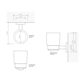 Decor Walther Basic WMG Стакан подвесной, цвет: хром-1