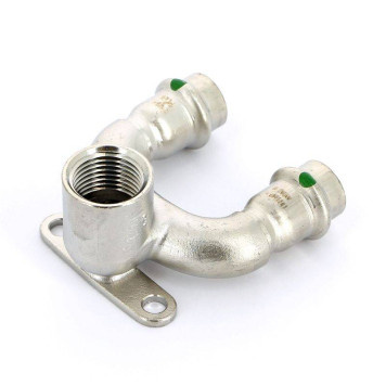Водорозетка проходная пресс-В Viega 15 x 1/2 нерж.сталь Sanpress Inox-2