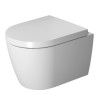 Duravit ME by Starck Унитаз подвесной Compact Rimless без смывного края, с вертикальным смывом, вкл. крепление Durafix, 4,5л., 37x48см, Цвет: Белый