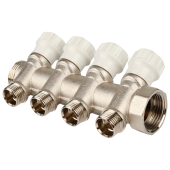 Коллектор Itap распределительный регулируемый, никелированная латунь с 4 выходами ART 465 3/4 х1/2  39363