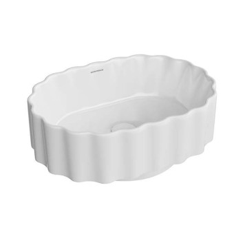 Kerama Marazzi ArtBasin Conchiglia Раковина накладная 50см., без отв., цвет: белый глянцевая