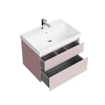 Kerama Marazzi Cubo Тумба подвесная, 67.8х47х47.5см., с ящиками, цвет: мальва матовая-1