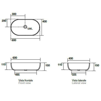 Kerasan Nolita Раковина 60х40 см, без отв., накладная, цвет: Bruno matt-5